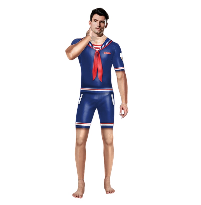 3D Printed Navy Style Cosplay Jumpsuit - Sailor Uniform Halloween Fancy Costume